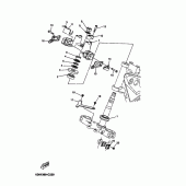 Схема вузла: Рульовий механізм Yamaha DT125 DT125R