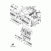 Схема узла: Задний рычаг и Подвеска Yamaha YZ125
