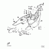 Схема узла: Side cover / oil tank Yamaha SZR660