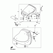 Схема вузла: Сидіння Yamaha XVS1100 V-Star Silverado