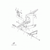 Схема вузла: Задній важіль та Підвіска Yamaha YZF-R3