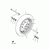 Схема узла: Переднее колесо Yamaha XVZ1300 Royal Star Midnight Venture