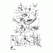 Схема вузла: Топливний бак Yamaha XVZ1300 Royal Star Tour Deluxe S