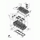 Схема вузла: Циліндр Yamaha YZF-R6/YZF600 R6