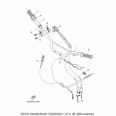 Схема вузла: Кермо та Тросики Yamaha TTR125 TT-R125