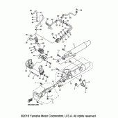 Схема вузла: Вихлопна система Yamaha XVS650 V-Star Custom