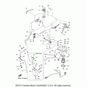 Схема вузла: Паливний бак Yamaha XVS1300 V-Star