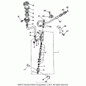 Схема узла: Задний тормозной цилиндр Yamaha WR200R