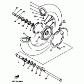 Схема вузла: Заднє колесо Yamaha WR200R