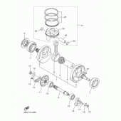 Схема вузла: Колінчастий вал та Поршень Yamaha YZ450F YZ450F