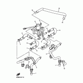 Схема вузла: Система індукції повітря Yamaha XJR1300