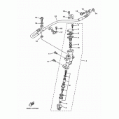 Схема вузла: Задній гальмівний циліндр Yamaha YZ250 YZ250