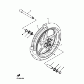 Схема вузла: Переднє колесо Yamaha FZ1 FZ1 FAZER (S-TYPE)