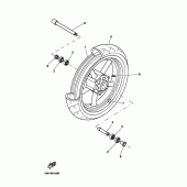 Схема узла: Переднее колесо Yamaha BT1100 Bulldog