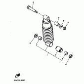 Схема вузла: Задня підвеска Yamaha XJ600 Diversion (S-TYPE)