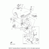 Схема узла: Топливный бак Yamaha XV250 V-Star