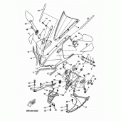 Схема вузла: Облицювальні елементи Yamaha YZF-R125