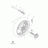 Схема вузла: Переднє колесо Yamaha XP500 T-MAX