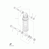 Схема вузла: Задня підвіска Yamaha FZ6 FZ6 FAZER (ABS)