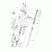 Схема узла: Вилка передней оси Yamaha YZ250 YZ250