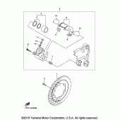 Схема вузла: Задній гальмівний супорт Yamaha XVS950 Bolt R-Spec