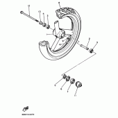 Схема узла: Переднее колесо Yamaha SRX600