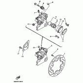 Схема вузла: Задній гальмівний супорт Yamaha DT125 DT125R