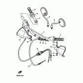 Схема узла: Руль и Тросики Yamaha DT125 DT125R