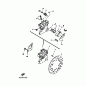 Схема вузла: Задній гальмівний супорт Yamaha DT125 DT125R