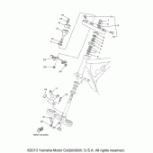 Схема вузла: Рульовий механізм Yamaha XVS650 V-Star Silverado