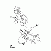 Схема вузла: Пульт управління рульовий та Важіль Yamaha XVS1100 V-Star Silverado