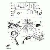 Схема узла: Электрооборудование 1 Yamaha TT600