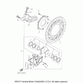 Схема узла: Задний тормозной суппорт Yamaha XVS1100 V-Star Classic