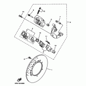 Схема вузла: Переднє гальмо 1 (4TR8) Yamaha XVS400 Drag Star