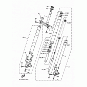 Схема вузла: Вилка передньої осі Yamaha XP500 T-MAX 530