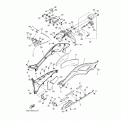 Схема вузла: Бічна кришка Yamaha XP500 T-MAX 530