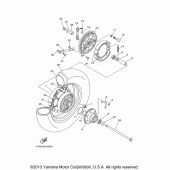 Схема узла: Заднее колесо Yamaha XVS650 V-Star Classic