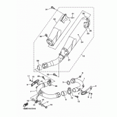 Схема вузла: Вихлопна система Yamaha YZ250 YZ250F