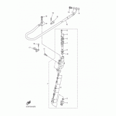 Схема вузла: Задній гальмівний циліндр Yamaha WR450F