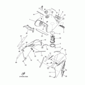Схема вузла: Паливний бак Yamaha XT660 XT660R
