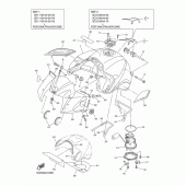 Схема вузла: Паливний бак Yamaha FZ1 FZ1 FAZER (S-TYPE ABS)