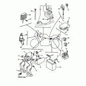 Схема вузла: Електроустаткування 1 Yamaha FZS600 FAZER