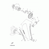 Схема вузла: Розподільний вал та Ланцюг ГРМ Yamaha XT660 XT660Z Tenere