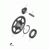 Схема вузла: Привід стартера Yamaha YZF-R6/YZF600 R6