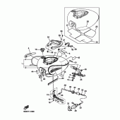 Схема вузла: Паливний бак Yamaha XVS1100 V-Star Silverado
