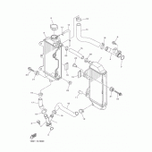 Схема вузла: Радіатор та Патрубок системи охолодження Yamaha YZ250 YZ250F
