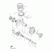 Схема узла: Коленчатый вал и Поршень Yamaha WR450F