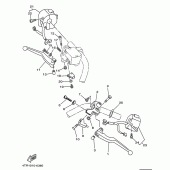 Схема узла: Пульт управления рулевой и Рычаг Yamaha XVS650 Drag Star