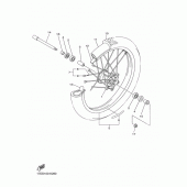 Схема узла: Переднее колесо Yamaha YZ450F YZ450F