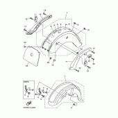 Схема вузла: Заднє крило 2 (5KP3,6,A) Yamaha XVS400 Drag Star Classic